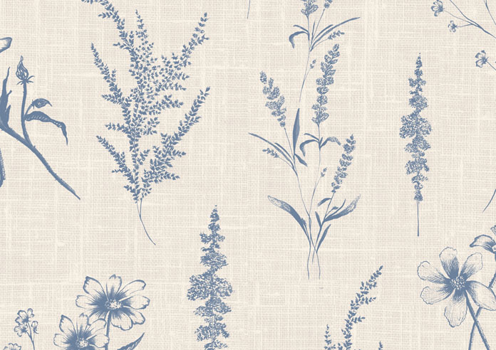 Botanical Sketchbook, Ink Blue - Twist&Fit Roller Blind - Image 6